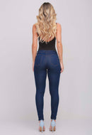 Calça Jeans Skinny Feminina Escura 24645