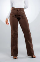 CALÇA JEANS FEMININA - LEG COFFE